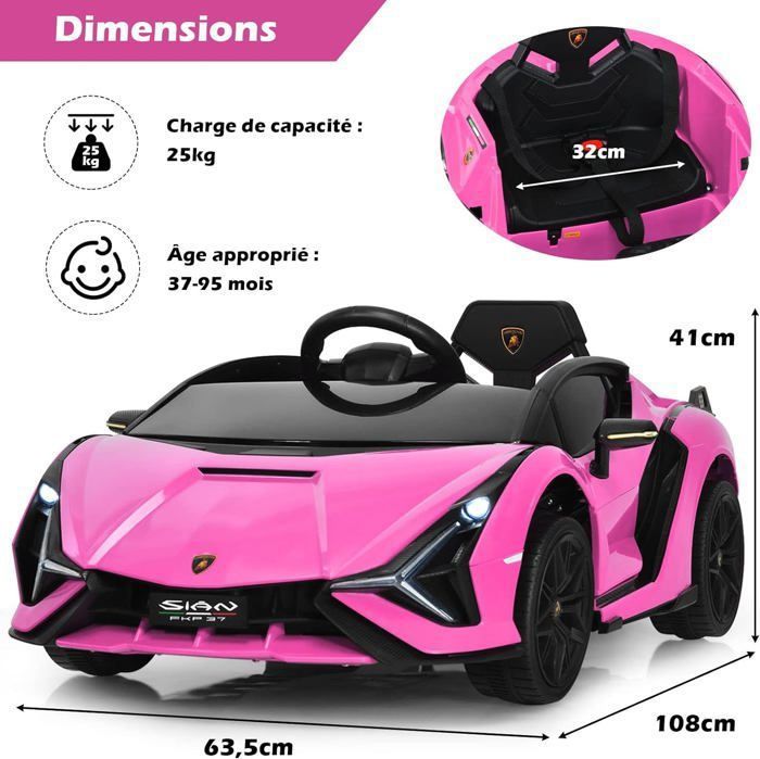 AIYAPLAY Voiture Électrique Tout-Terrain 12V pour Enfants 3-5 Ans, 2
