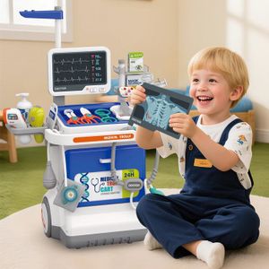 Coiffret Docteur Enfant 2-5 Ans – Tablette Interactive + 15 Accessoires, Quiz Médical, 2 Modes, 150 Sons