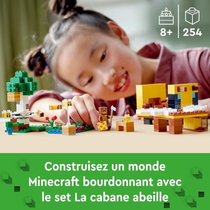 LEGO 21178 Minecraft Le Refuge du Renard, Jouet de Construction Maison,  Enfants des 8 Ans, Set avec Figurines Zombie, Animaux - Cdiscount Jeux -  Jouets