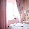 2 couches d&#39;ombrage Voile rideau chambre fenêtre panneau romantique étoiles creux décor rideaux pour salon chambre r RE4642-0