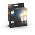 PHILIPS Hue White Ambiance - Ampoules LED connectées E27 - Compatible Bluetooth - Pack de 2-0