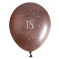 Ballon élégant anniversaire 18 ans en latex de 30cm rose gold (x6) REF/7401-0
