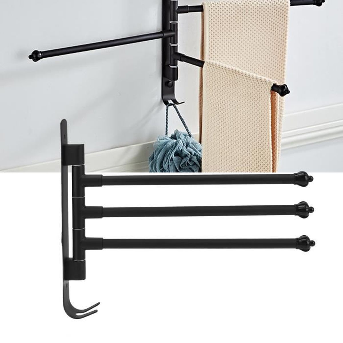 Porte-serviettes Sans Perçage - Acier Inoxydable 304 Chromé Porte