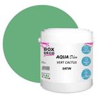 BOX DECO COULEURS PEINTURE Teinte Vert Cactus murale acrylique aspect satin Aqua Déco - 2,5 L - 25m
