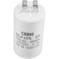CBB60 Condensateur,60uF 250V 50 - 60HZ condensateur cylindrique pour pompes à moteur 45