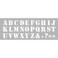 Pochoir 15 x 40 cm Alphabet n°1 - Graine créative {couleur}