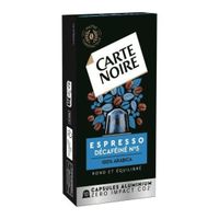 LOT DE 3 - CARTE NOIRE - Espresso Décaféiné Compatibles Nespresso - boite de 10 capsules