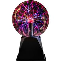 Boule plasma - 5 pouces - Nébuleuse, éclair, Veilleuse, Plug-in - pour les fêtes, les décorations, les accessoires, la maison