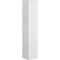 Meuble colonne rangement salle de bain 2 placards 3 étagères style contemporain blanc 30x28x152cm Blanc