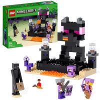LEGO Minecraft 21242 L’Arène de l’End, Jouet avec Lave, Figurine Dragon de l'Ender et Enderman