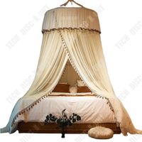 TD® Moustiquaire surélevée du sol au plafond sans installation domestique dôme de plafond romantique manteau de lit de vent de