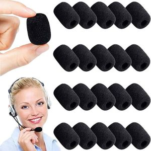 10 Bonnettes Micro Anti-Vent - Mousse Pare-Brise Pour Micro Cravate - Blanc