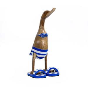 Canard En Bois Décoratif, Hauteur Environ 27 Cm, Multicolore, Occasion En Bon état