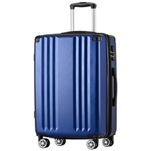 VALISE - BAGAGE Valise de voyage grande taille XL rigide, ABS, serrure TSA, 76.5*50.5*31.5cm, bleu foncé