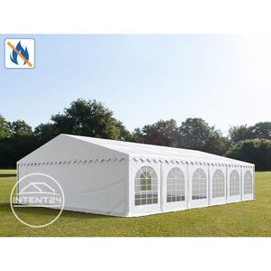 TONNELLE - BARNUM Tente de réception TOOLPORT 8x12 m - PVC anti-feu - Blanc