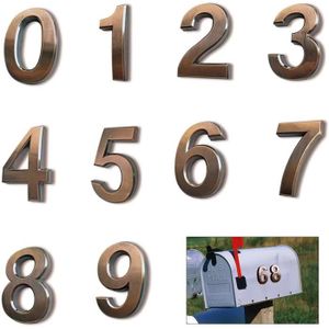 INCREWAY Lot de 20 numéros d/'adresses 3D Pour appartement bureau maison Auto-adhésifs Noir 5 cm Numéros de boîte aux lettres de 0 à 9