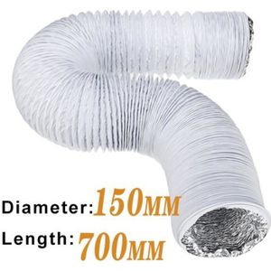 Gaine alu flexible cheminée Diam 120 mm Longeur 1 m extensible jusqu'à 2,7 m 