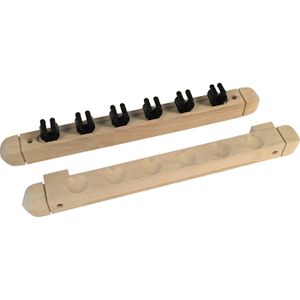 JLDN Rack de Billard Support Mural Billards Porte-Queues pour 6 queues Support de Billard Mural Facile /à Assembler,Black