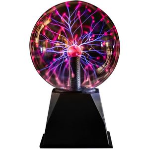 1,5 cm / 1,5 cm / 20,3 cm Cadeaux d'anniversaire pour enfants Contrôle du son Lampe Tesla Boule à électricité statique USB Viitech Boule à plasma tactile Rouge Boule de cristal magique 