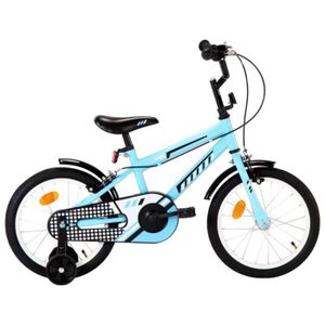 VÉLO ENFANT FDIT Vélo pour enfants 16 pouces Noir et bleu - FDI7843872067169