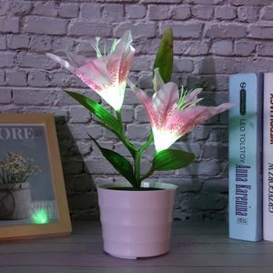 LAMPE DE JARDIN  Pwshymi Lampe à fleurs artificielles Lampe LED sol