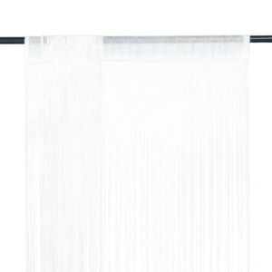 RIDEAU vidaXL Rideau en fils 2 pcs 100 x 250 cm Blanc