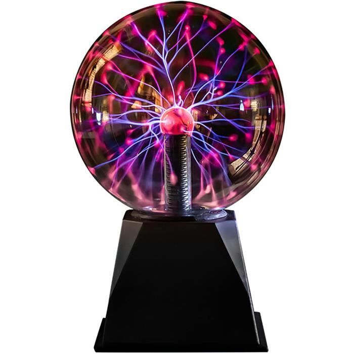 Pawaca Boule Magique Lamp, 6 Geante Sphere Lampe Electrostatique Foudre  Effet, Tactile Et Sound Sensible Science Électricité Nouveauté Boule De