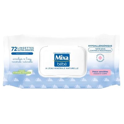 Lingettes au lait, Mixa bébé (x 72)  La Belle Vie : Courses en Ligne -  Livraison à Domicile