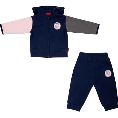 Ensemble jogging bebe fille PSG Collection officielle PARIS SAINT GERMAIN Manches longues Indoor Bleu Cdiscount Pret a Porter