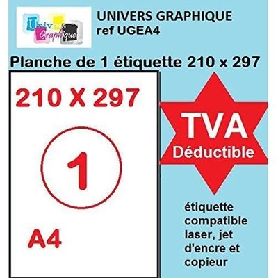 100 Feuilles Papier Adhésif Violet A4 210x297mm - Étiquettes Autocollantes Mauves Pour Imprimante