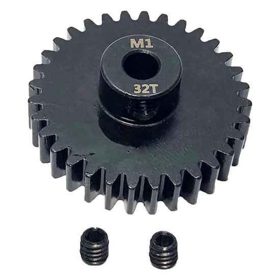 CHICIRIS Engrenage de Moteur RC, Ensemble d'engrenages de Pignon 32P Antirouille en Alliage d'aluminium pour Voitures Modèles RC à l'échelle 1/10, Arbre de 3,175 Mm (17-18T