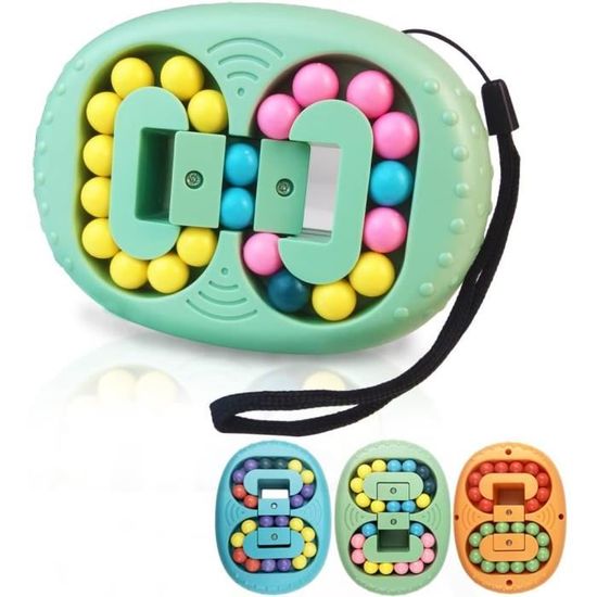 Jeu Réflexion Logique Enfants Delsen Ensemble 2 En 1 Magic Bean Haricot Magique – Cube Rotatif Anti-Stress Pour Enfants Et Adultes