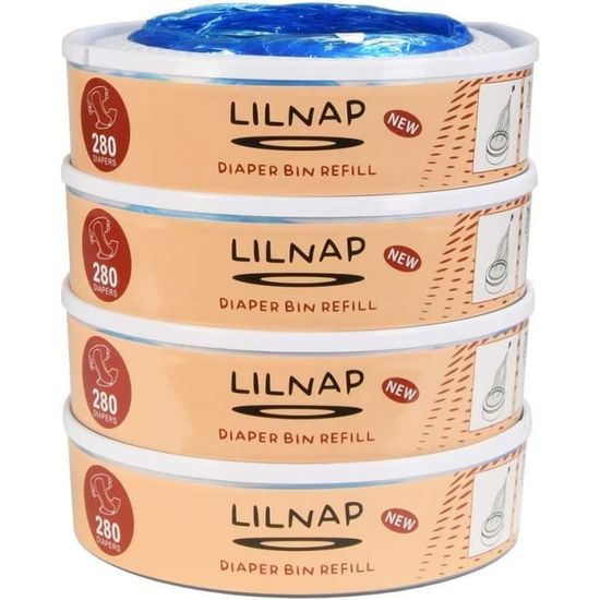 Recharges Pour Poubelle à Couches - Lot De 15 Sacs, Compatibles Tommee Tippee, Angelcare, LitterLocker, Etc.