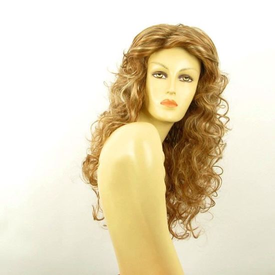 Perruque Longue Blonde Foncée Méchée - Style Meredith F27613 - Synthétique Bouclé - Taille Moyenne