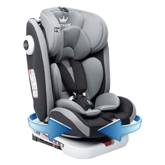 Siège auto bébé ISOFIX 360° rotatif, 0+/1/2/3 (0-12 ans, 9-36kg) - FARSAW - 4 angles d'inclinaison, appui-tête réglable en hauteur