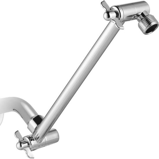 Bras De Douche Mural 60 Cm En Acier Inoxydable - Extension Fixe Avec Bride Pour Pommeau Pluie