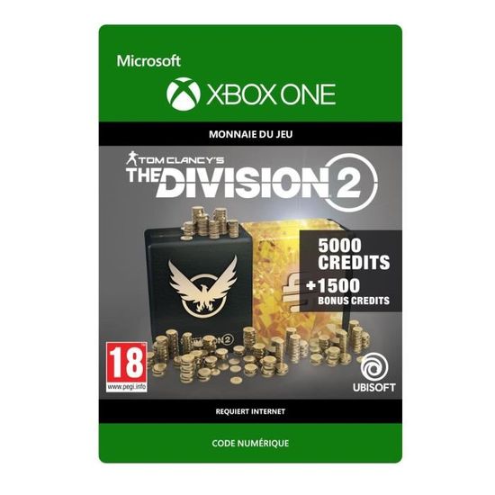 DLC Tom Clancy's The Division 2 : 6 500 Premium Crédits Pack pour Xbox One
