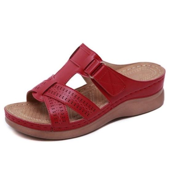 Sandales Orthopédiques Femme Semelle Confortable Antidérapantes - Mules Bout Ouvert Bohême Été, Chaussures Légères Et Respirantes