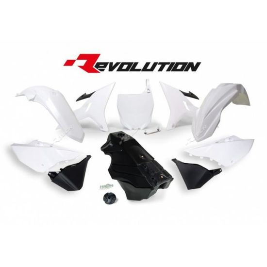 Racetech Kit Plastique Complet RTECH Yamaha 125 250 YZ 02-14 Black Restyle 15