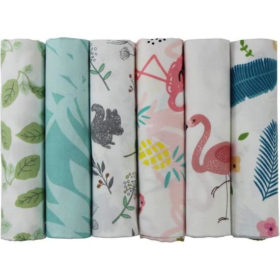 Aufodara Tissus Coton 6 pièces Textile Patchwork Chiffons Couture Quilting DIY Fabric à la Main