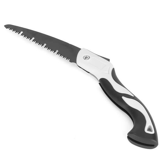 Scie Pliante 235 Mm AIRAJ - Lame SK5 Carbone, Dents Affûtées - Pour Jardin, Bois, Camping, Bricolage