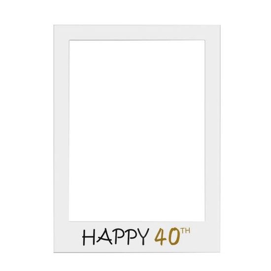 NeuWee 40. Geburtstag Foto Rahmen, Fotobox Accessoires, 40 Jahre Geburtstag Foto Requisiten und 1 Stück Aufblasbarer Fotorahmen, Photo Booth Props für Frauen Männer Geburtstag Party Deko