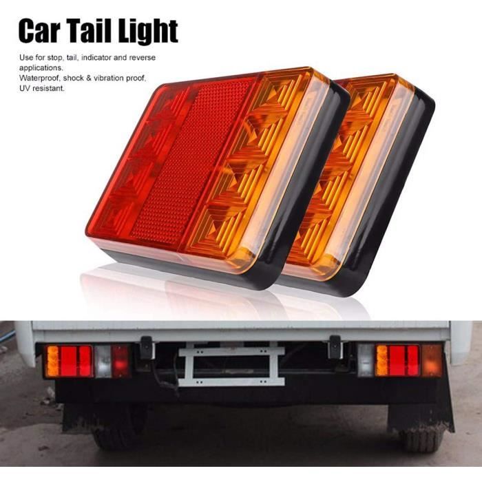 Feu Stop Arrière Central Sportif Style Triangle F1 12V, Lampe Avertissement Arrière de Sécurité Pilote pour Voiture