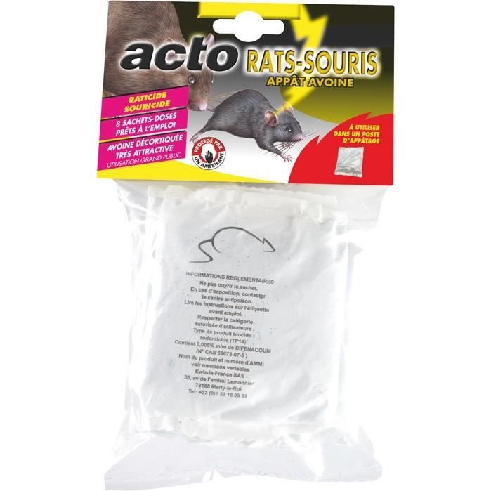 Acto appat avoine rats souris 140gr