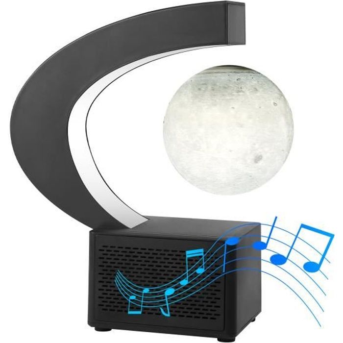 Aibecy Lampe de lune en levitation magnetique et BT Haut-par