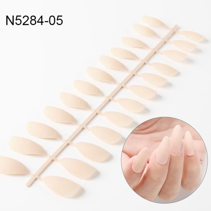 Couleur pure faux ongles longs ensemble conseils artificiels faux ongles art manucure acrylique ke5033