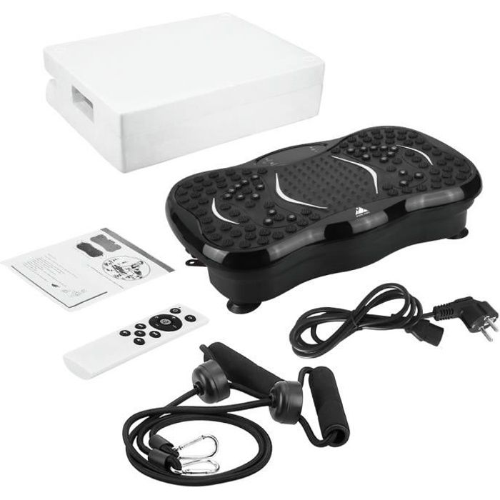 Plateforme Vibrante, Ultra Slim 3D Vibration Plate, Automatique Manuel 10 Fichiers,1-999 Niveaux Entraînement Complet du Corps