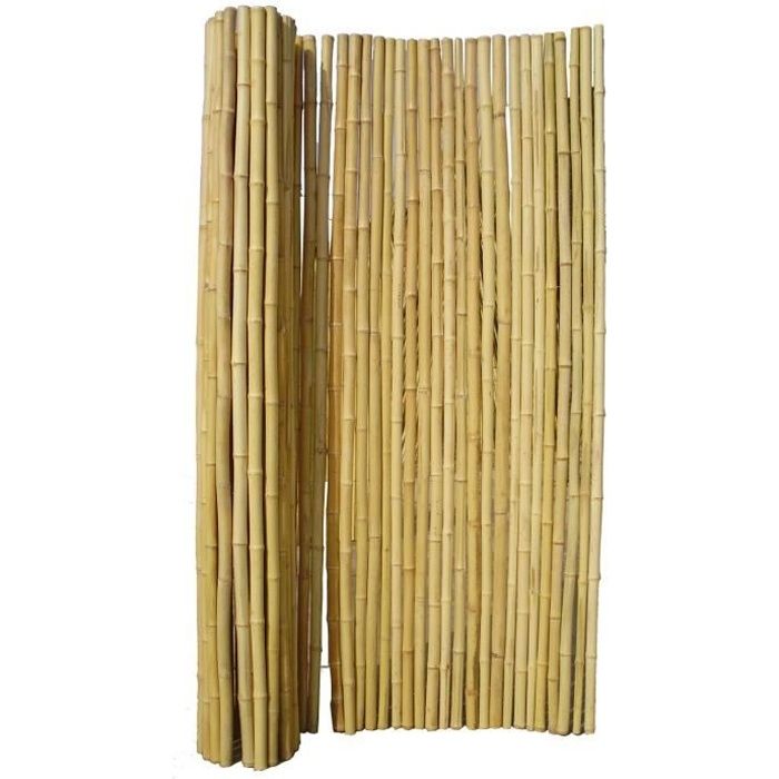 Canisse en bambou rond 2x1.5 m Beige