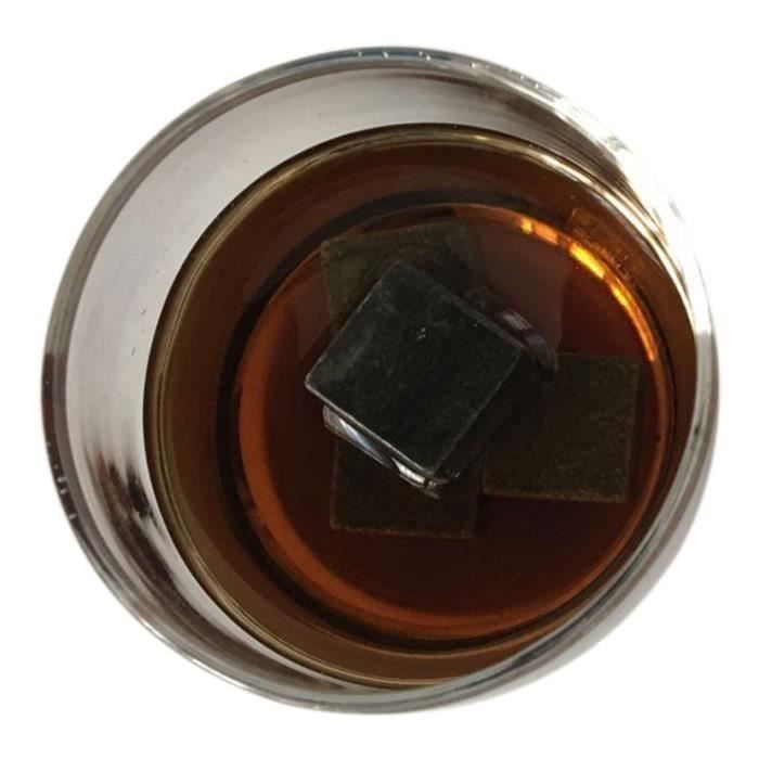BH 100% Pierres Naturelles de Whisky Sirotant Un Carre de Glace Whisky Pierre Roche de Whisky Refroidisseur Ca..... - BHTS823A2260