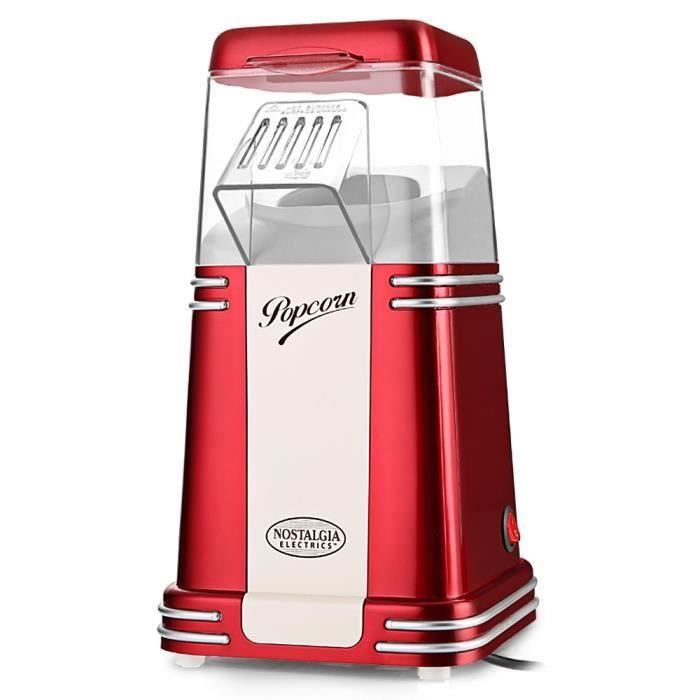 Machine à pop-corn style rétro vintage 1100w NOSTALGIA ELECTRICS ROUGE
